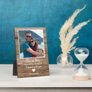 Plaque Photo Citation Rustic Wood Love Couple Anniversaire Phot