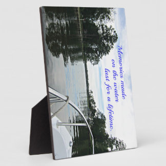 Plaque Photo Citation sur le temps passé sur l'eau.