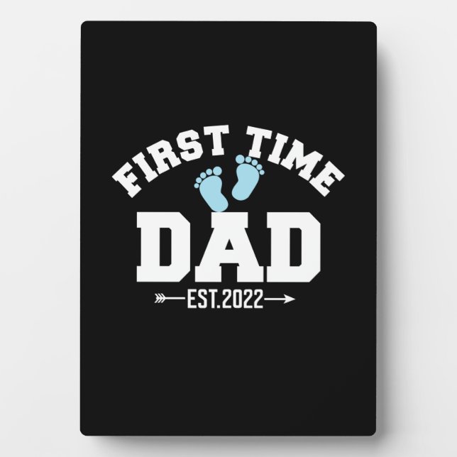 Plaque Photo Citations grand-père | First Time Papa 2022 (Devant)