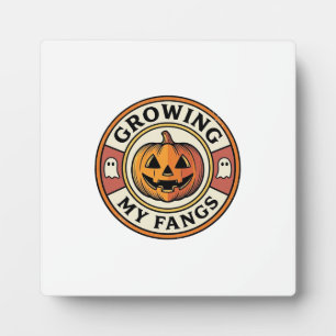 Plaque Photo Citrouille d'Halloween Faisant Pousser Mes Crocs B