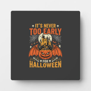 Plaque Photo Citrouille d'Halloween Jamais Trop Tôt Château Gra