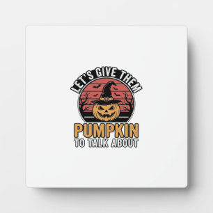 Plaque Photo Citrouille drôle Halloween Vintage Design de T-shi