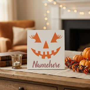 Plaque Photo Citrouille personnalisée Jack O Lantern Halloween