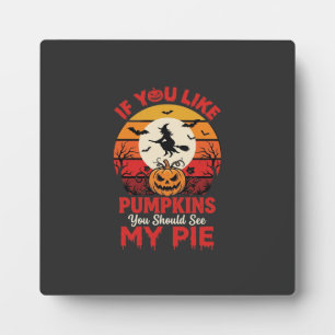 Plaque Photo Citrouilles drôles de tarte pour Halloween Design_