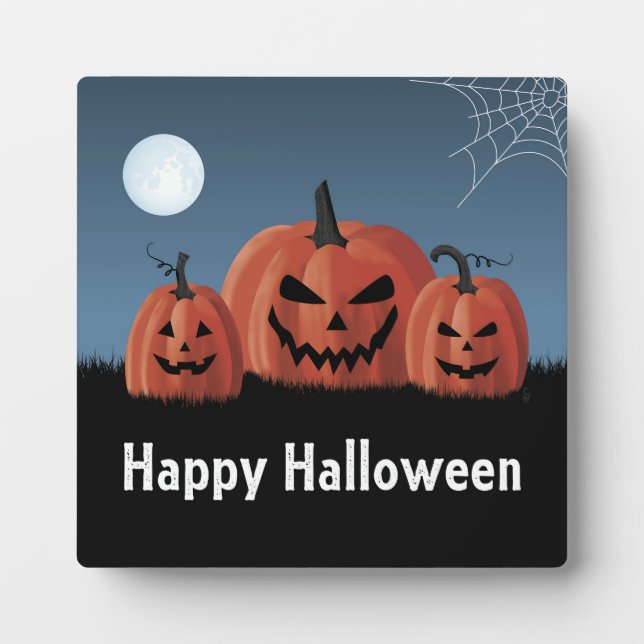 Plaque Photo Citrouilles Halloween (Devant)