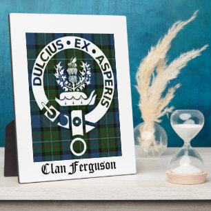 Plaque Photo Clan Ferguson Crest Tartan