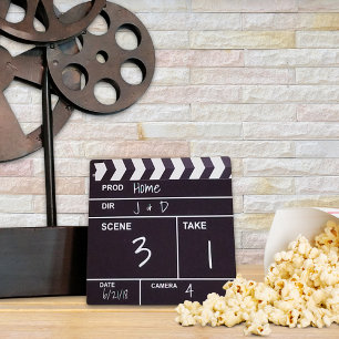 Plaque Photo Clapboard de cinéma personnalisé Home Theater