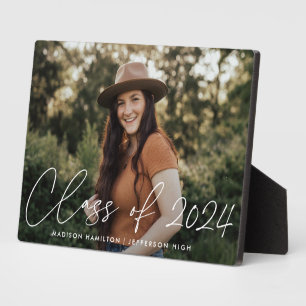 Plaque Photo Classe de 2023 Modern Script Graduation Photo