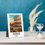 Plaque Photo Classic Rome Italy Colosseum Historic<br><div class="desc">Beautiful retro vintage Rome Italy Tabletop Plaque with Easel that is featuring the worlds famous Colosseum ancient monument and historic landmark of the italian capital. Great tourist home decor and travel souvenir gift idea on Christmas or Birthday. Make your own and purchase now.</div>
