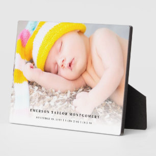 Plaque Photo Classique Simple Blanc Dégradé Nouveau Photo Bébé 