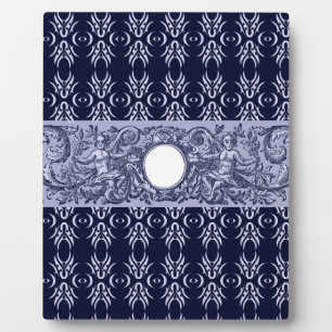 Plaque Photo Classy Blue Baroque Motif par LeahG - cherubs