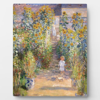Plaque Photo Claude Monet le jardin de l'artiste chez Vétheuil,