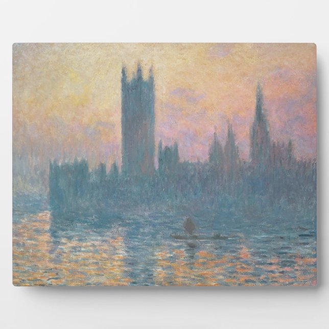 Plaque Photo Claude Monet | Les Chambres du Parlement, coucher  (Devant)