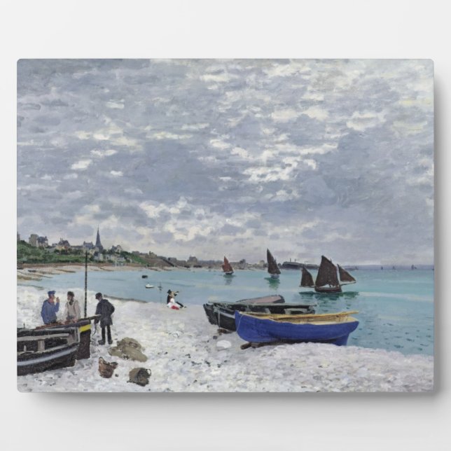 Plaque Photo Claude Monet | The Beach at Sainte-adresse (Devant)