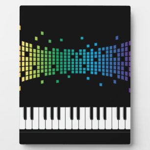 Plaque Photo Clavier instrumental piano de musique multicolore