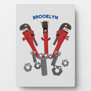 Plaque Photo Clé drôle monstre outils humour dessin animé 