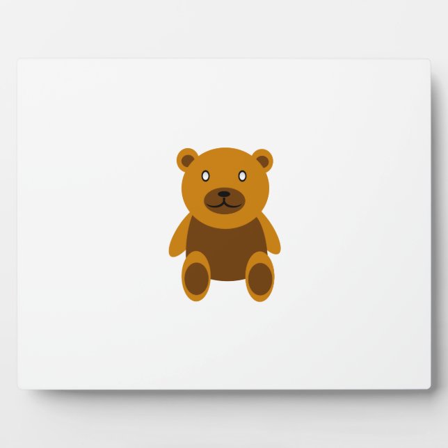 Plaque Photo Clipart Brown d'ours de nounours (Devant)