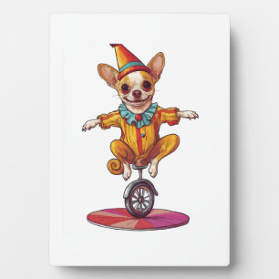 Plaque Photo Clown Chihuahua � Chien de Cirque Drôle