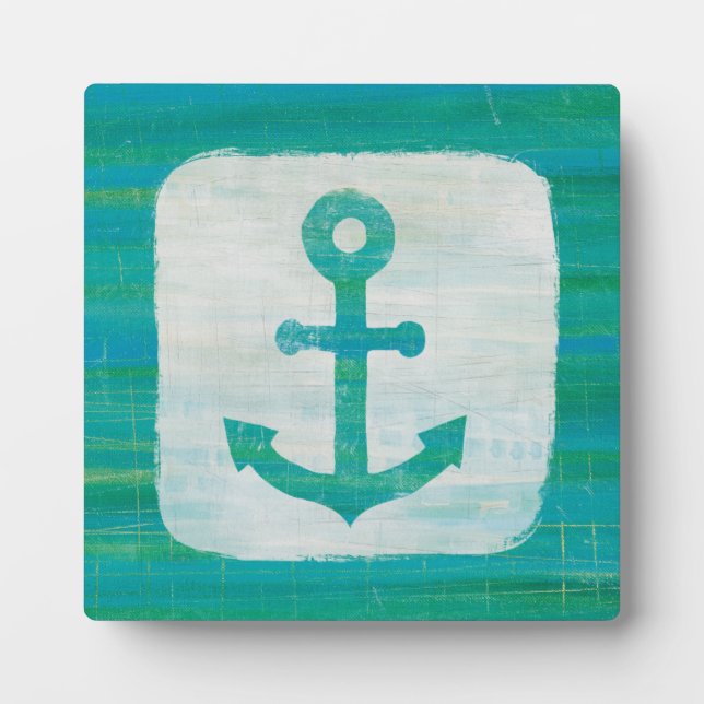Plaque Photo Coastal | Aqua Anchor (Devant)