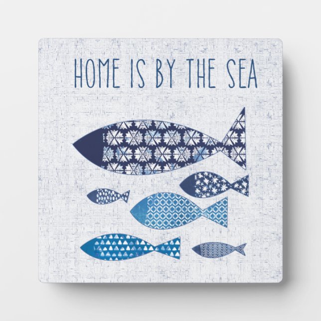 Plaque Photo Coastal | Home is By the Sea (Devant)
