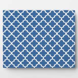Plaque Photo Cobalt Bleu clair Trellis Marocain