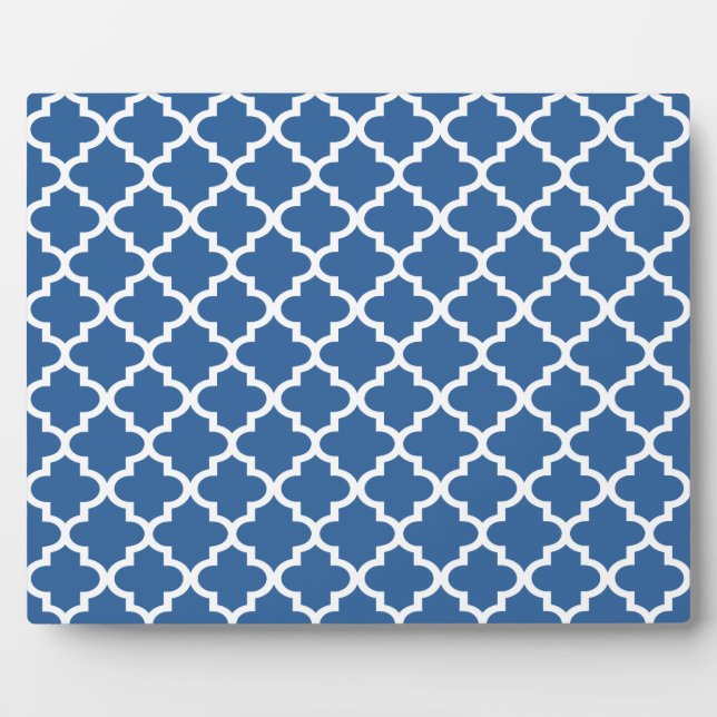 Plaque Photo Cobalt Bleu clair Trellis Marocain (Devant)