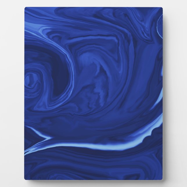 Plaque Photo Cobalt blue background Textured Handmade (Devant)