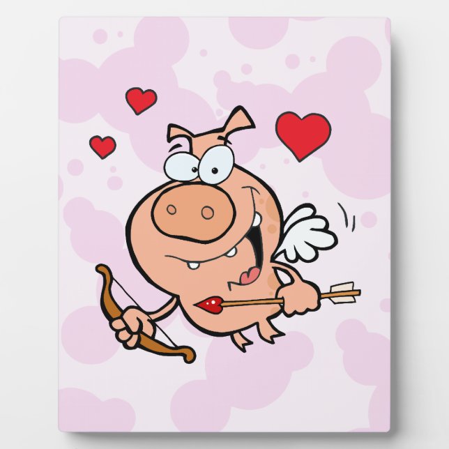 Plaque Photo Cochon volant avec flèche et flèche (Devant)