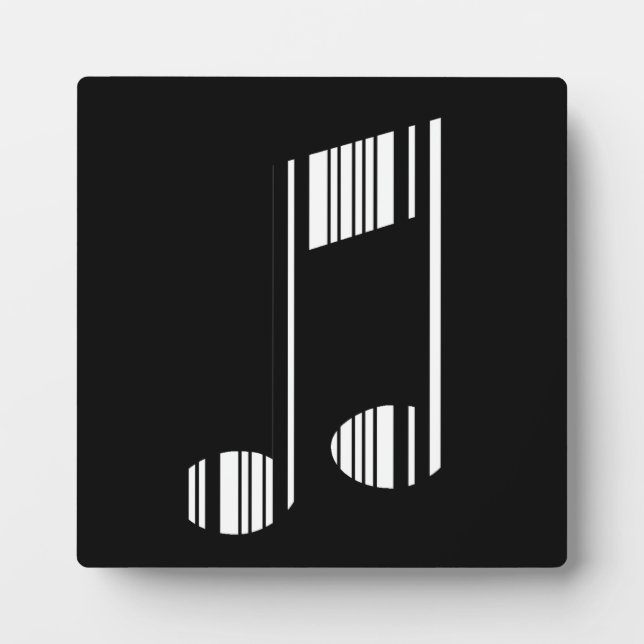 Plaque Photo CODE BARRE NOTE MUSICALE Motif de code-barres musi (Devant)