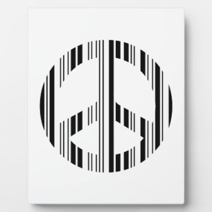 Plaque Photo CODE BARRE SIGNE DE PAIX Motif de code-barres hipp