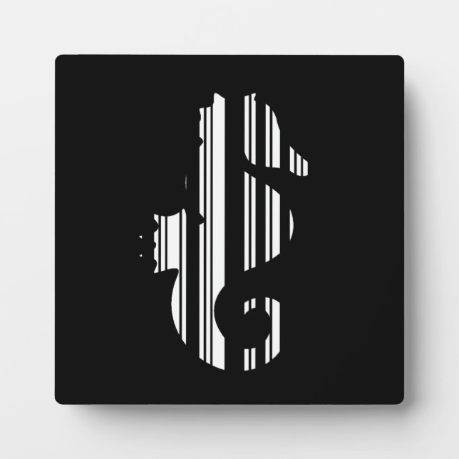 Plaque Photo Code-barres hippocampe Motif de code-barres de poi (Devant)