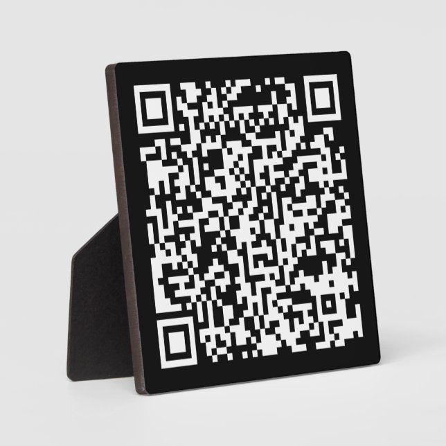 Plaque Photo Code QR créé instantanément (en entrant votre URL) (Recto)