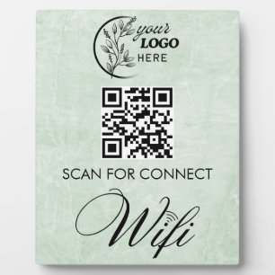 Plaque Photo Code QR de réseau wifi personnalisé simple mot de