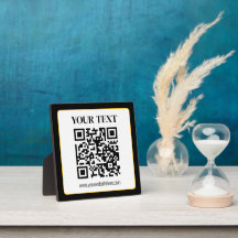 Code QR d'entreprise avec texte en haut et en bas,