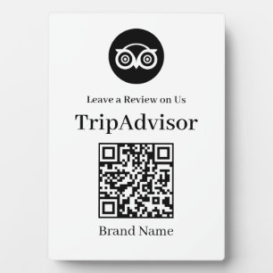 Plaque Photo Code QR Tripadvisor Panneau d'affichage des avis