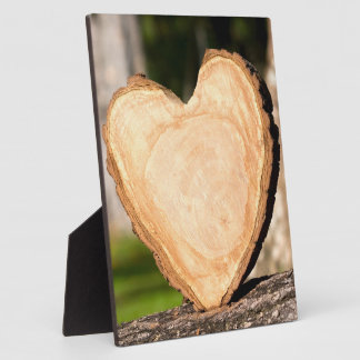 Plaque Photo coeur en bois