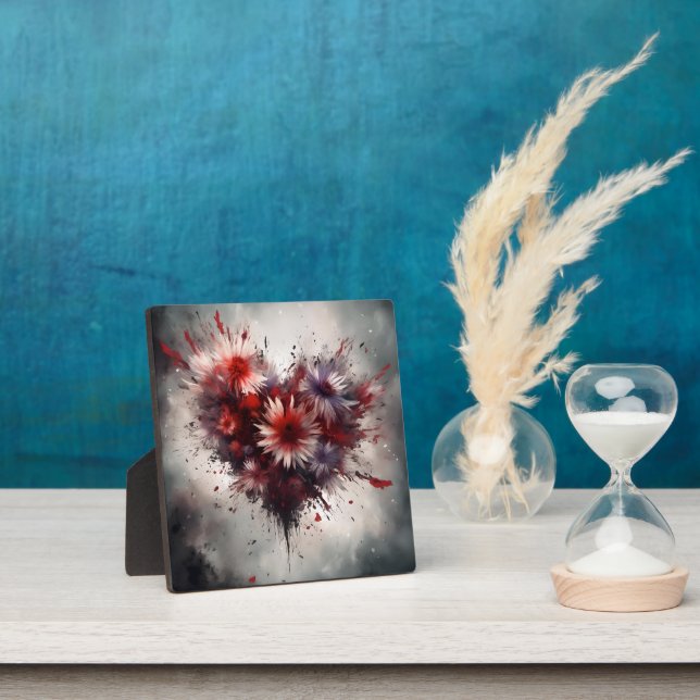 Plaque Photo Coeur fleuri (Insitu)