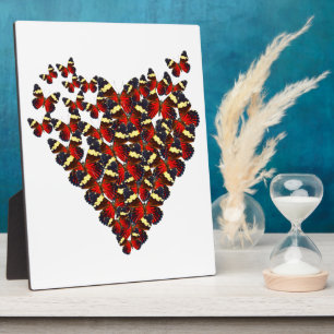 Plaque Photo Coeur papillon