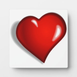 PLAQUE PHOTO COEUR ROUGE