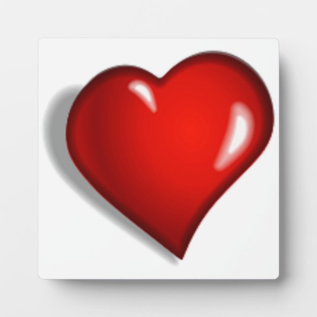 PLAQUE PHOTO COEUR ROUGE (Devant)