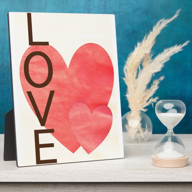 Plaque Photo Coeurs d'amour (Côté)