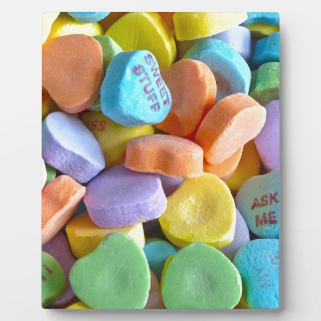 Plaque Photo Coeurs de bonbons colorés (Devant)