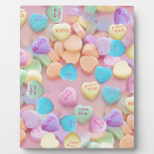 Plaque Photo coeurs de bonbons valentines