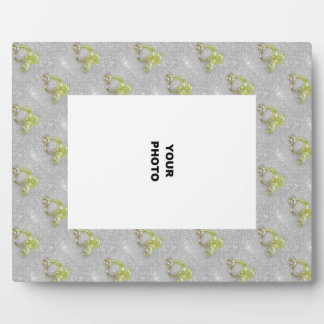 Plaque Photo Coeurs d'or sur les Parties scintillant d'argent