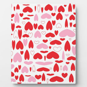 Plaque Photo Coeurs Rouge Et Rose