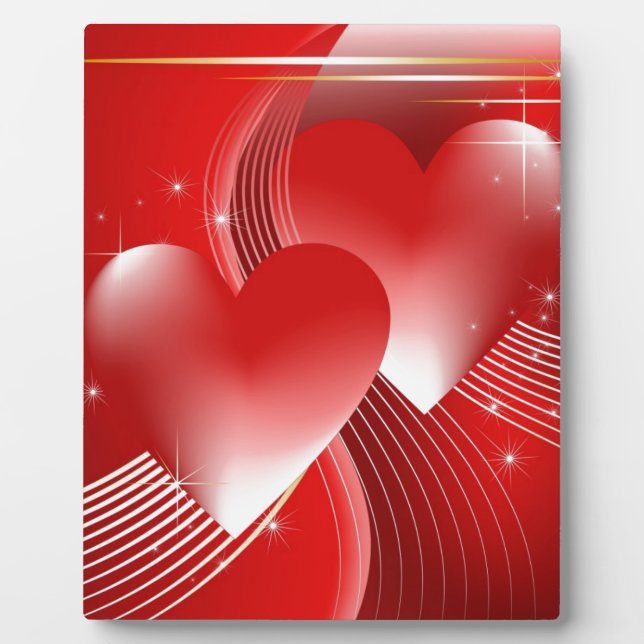 Plaque Photo Coeurs rouges (Devant)