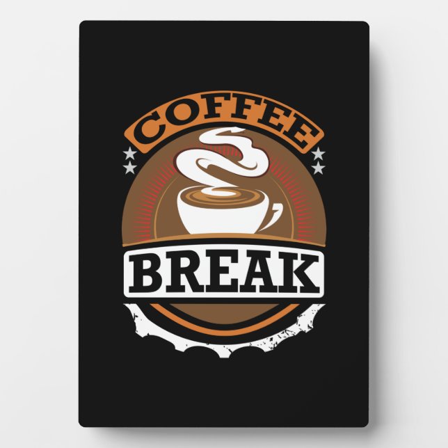 Plaque Photo Coffee Art Café Coffee Break (Devant)