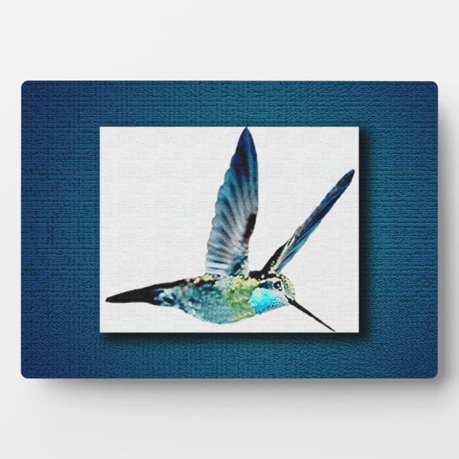 Plaque Photo Colibri bleu (Devant)