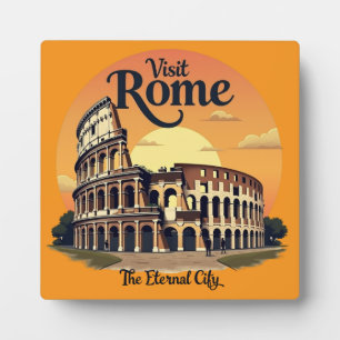 Plaque Photo Colisée Rome Conception Vintage