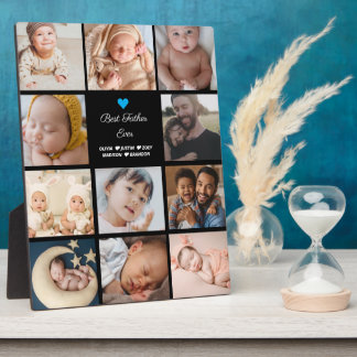 Plaque Photo Collage 11 photos du meilleur père